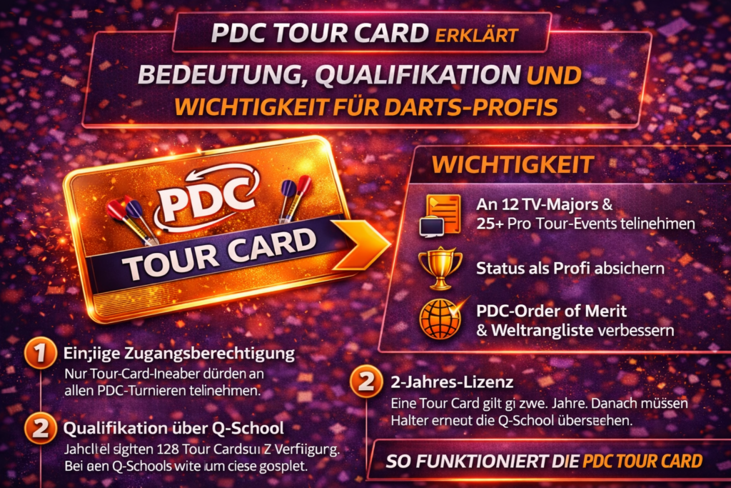 PDC Tour Card Schritt für Schritt erklärt