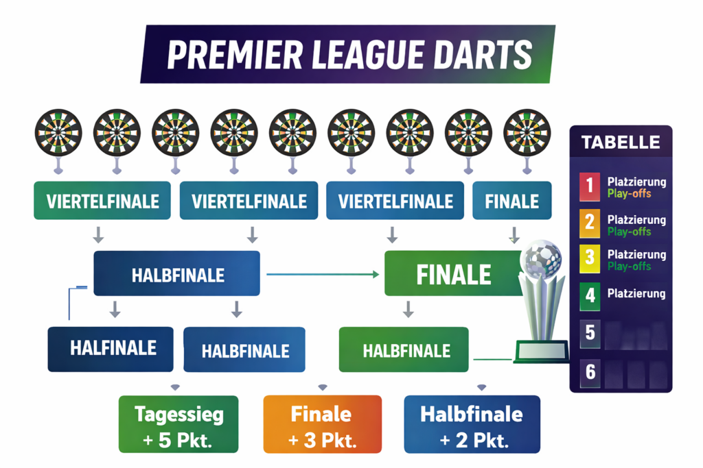 Premier League Darts Modus Viertelfinale Halbfinale Finale Punkte