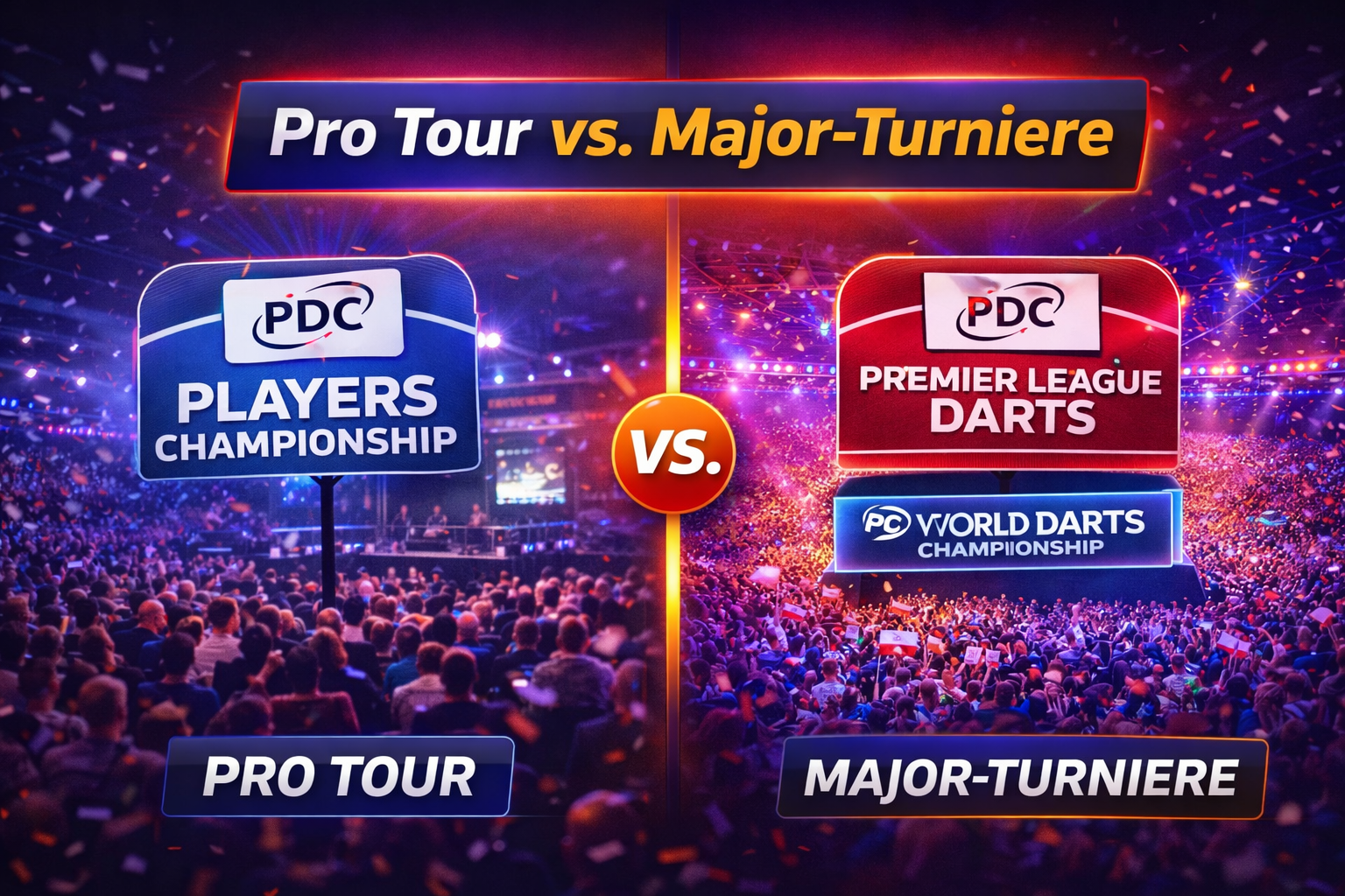 Pro Tour vs. Major Turniere – die wichtigsten Unterschiede im Darts erklärt