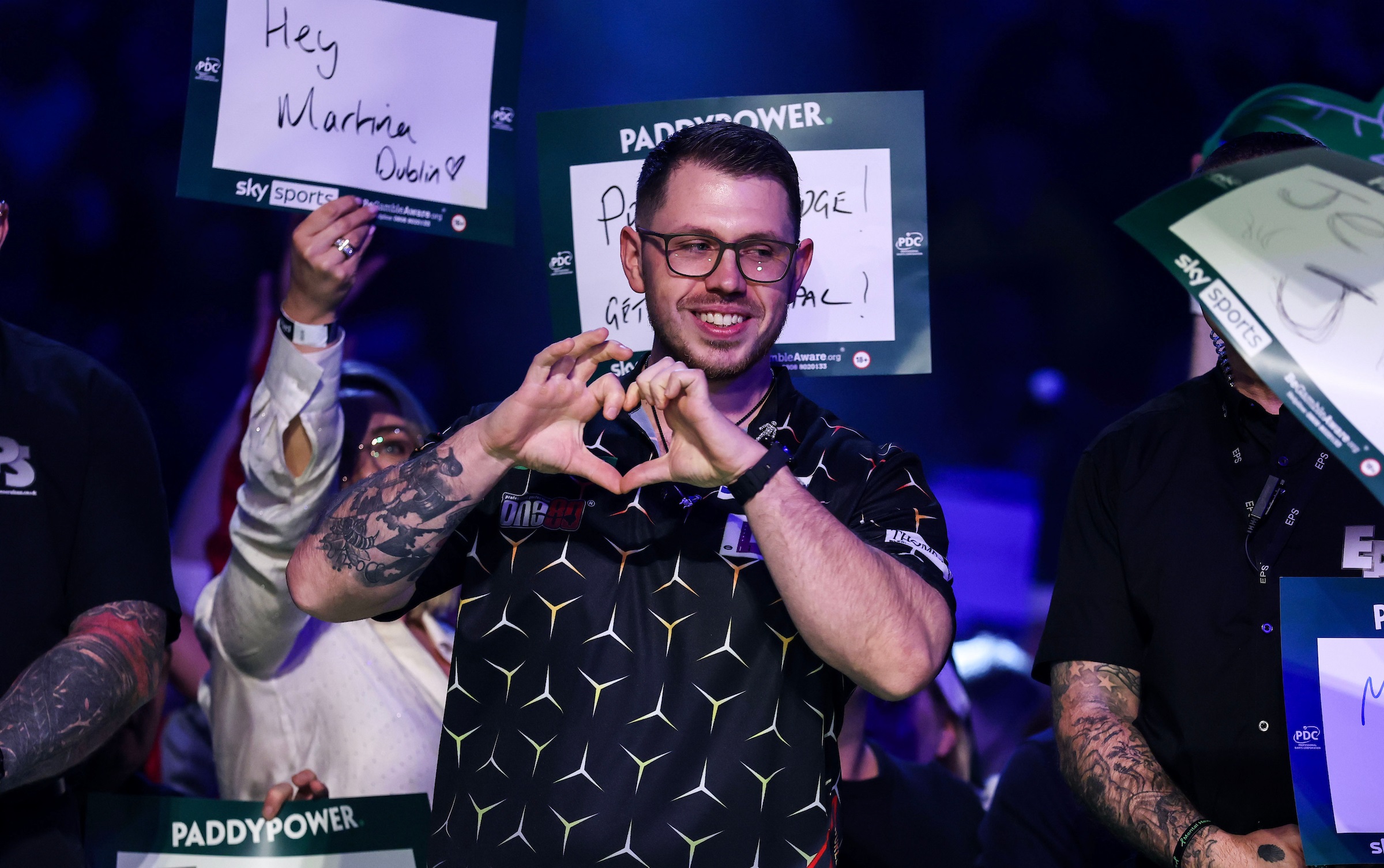 Lukas Wenig beim Walk-on im Ally Pally