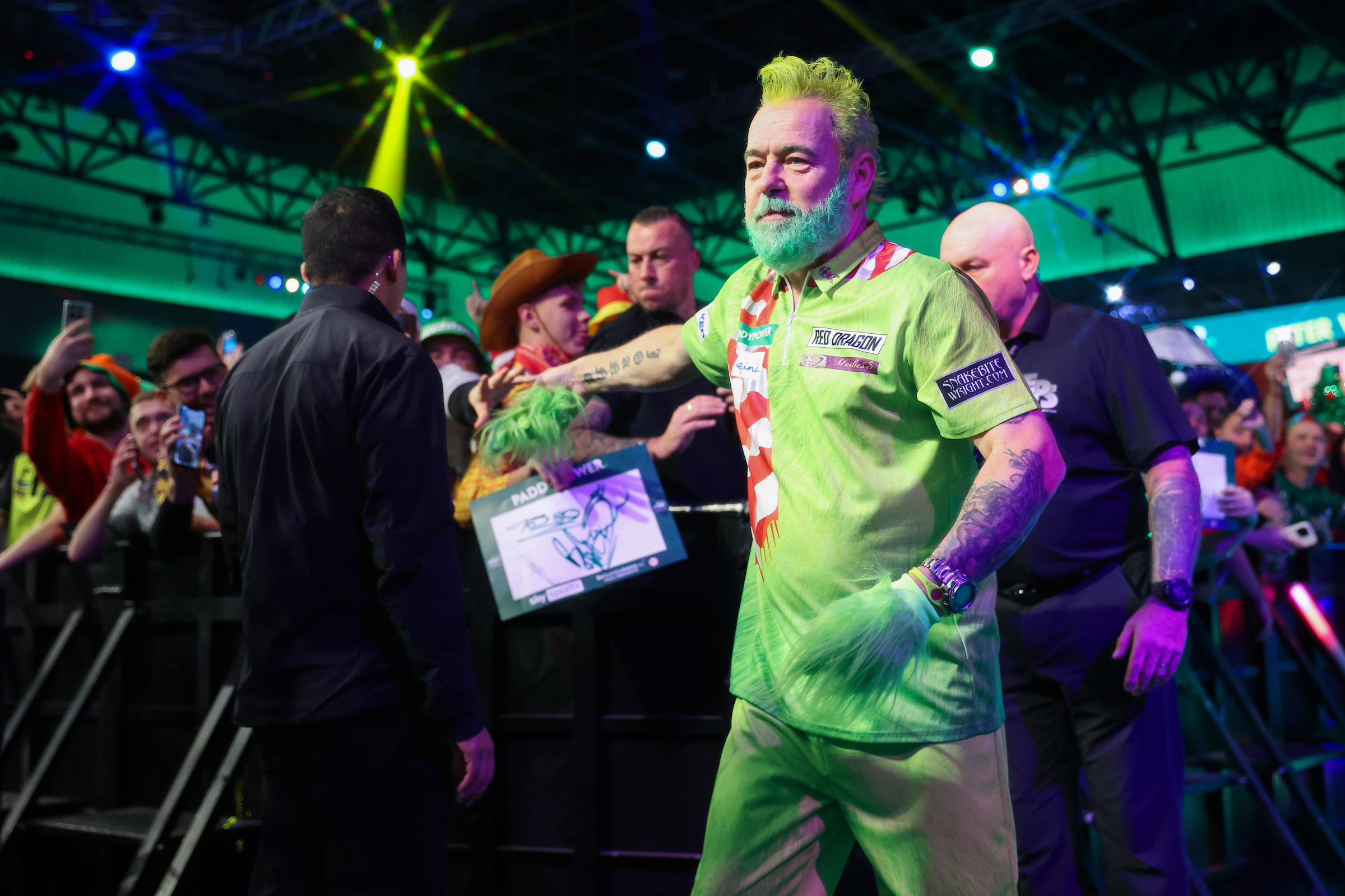 Peter Wright beim Walk On