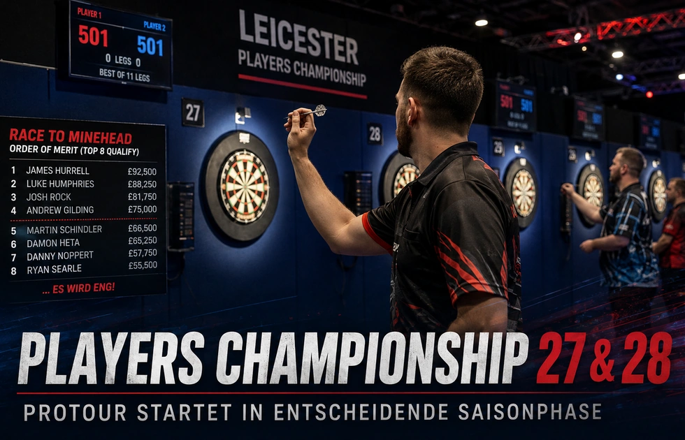 Players Championship 27 und 28 in Leicester – ProTour startet in entscheidende Saisonphase
