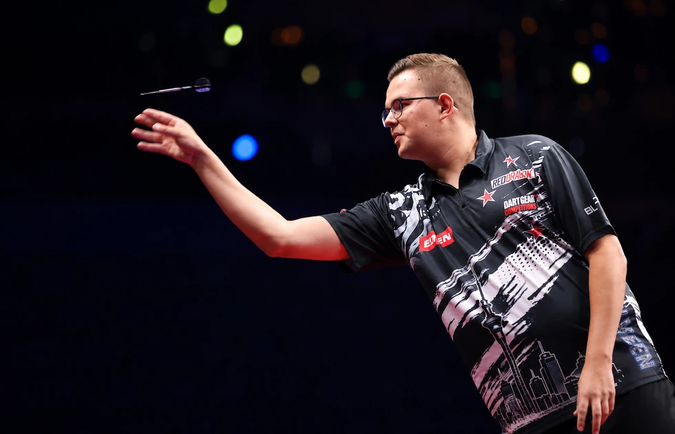 Gian van Veen beim New Zealand Darts Masters 2026